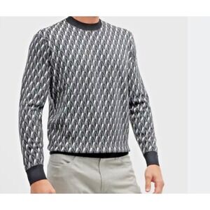 Emporio Armani Geometric Print Men's crewneck sweater, Size XXL